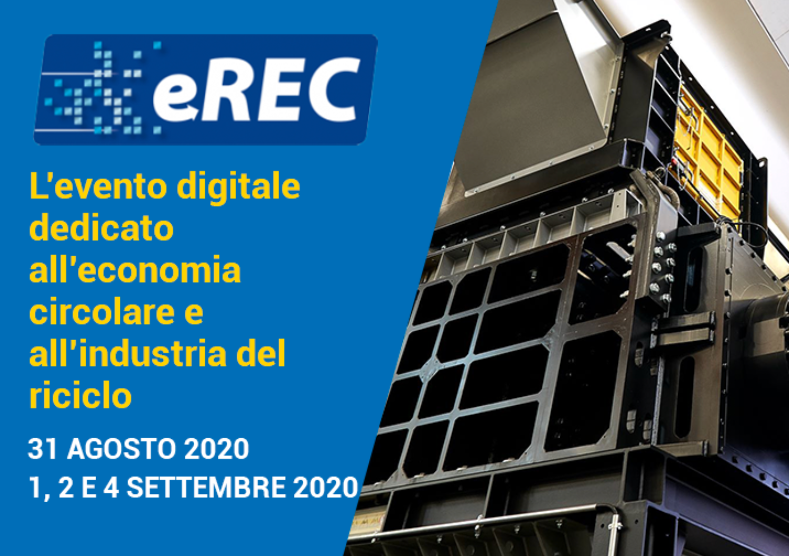 eREC 2020, l’evento digitale dedicato all’industria del riciclo
